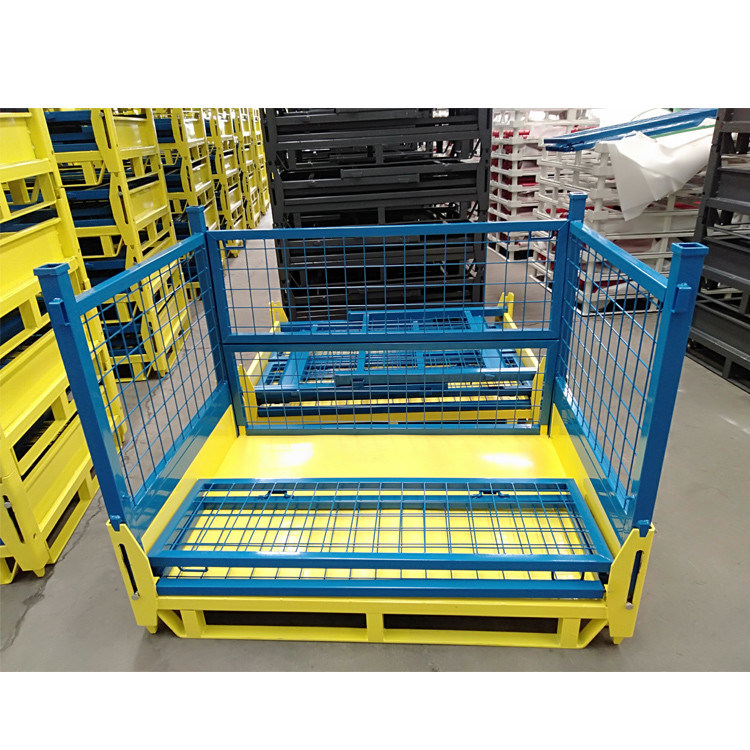 Heavy Duty Wire Mesh Pallet Cage Pengemasan Kontainer yang dapat ditumpuk